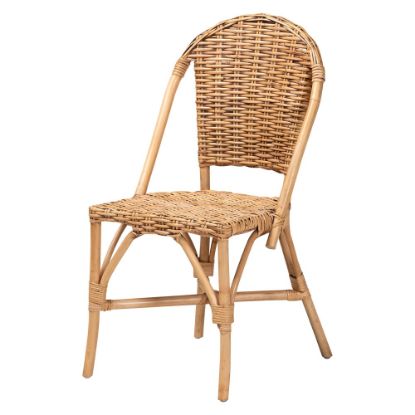 Picture of bali & pari Neola Natural Rattan 2-Piece Dining Chair Set, Natural Brown