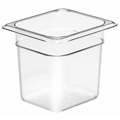 Picture of Cambro Camwear Polycarbonate 1/6 Size Food Pans, Clear, Pack Of 6 Pans