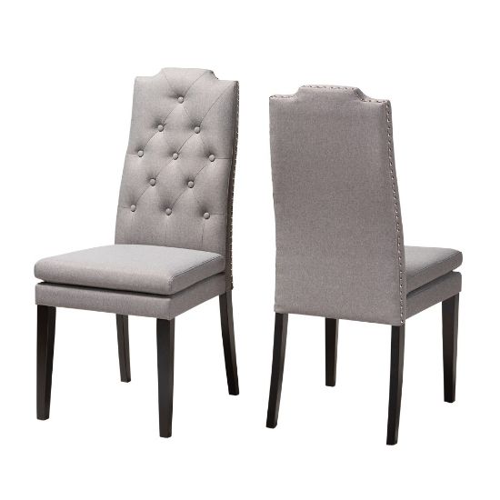 Picture of Baxton Studio Armand Chairs, Gray, Set Of 2 Chairs