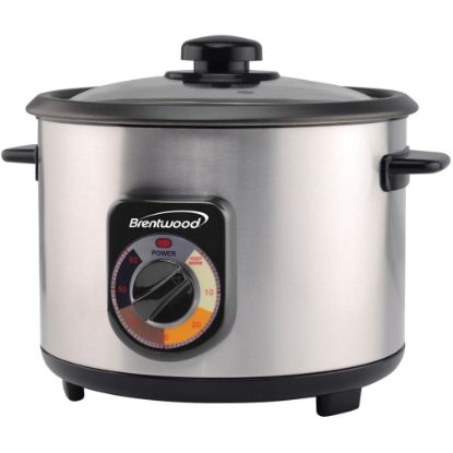 Picture of Brentwood TS-1020S Rice Cooker - 700 WRice, Soup - Silver, Black, Stainless Steel