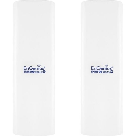 Picture of EnGenius ENH500v3 IEEE 802.11ac 867 Mbit/s Wireless Bridge - 5 GHz - 5 Mile Maximum Indoor Range - 2 x Network (RJ-45) - 2 Pack