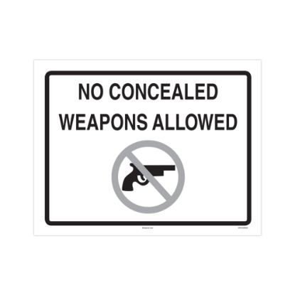 Picture of ComplyRight Federal Specialty Posters, No Concealed Weapons Allowed, English, 8 1/2in x 11in