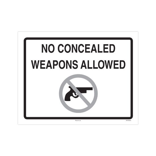 Picture of ComplyRight Federal Specialty Posters, No Concealed Weapons Allowed, English, 8 1/2in x 11in