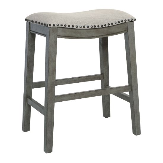 Picture of Office Star Saddle Stools, Gray/Antique Gray, Pack Of 2 Stools