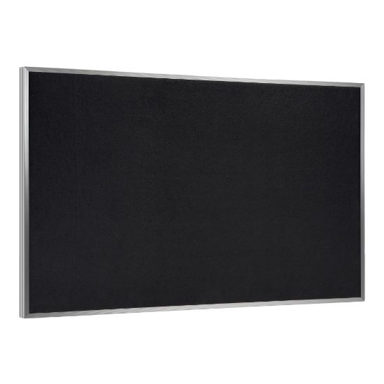 Picture of Ghent Rubber Bulletin Board, 36in x 46 1/2in, 90% Recycled, Black Aluminum Frame