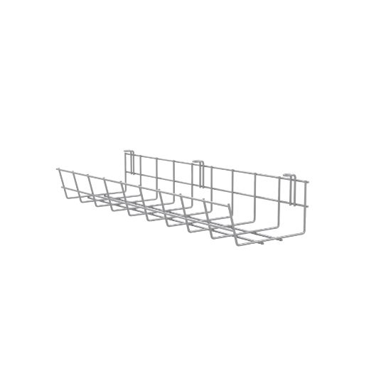 Picture of Mayline Wire Management Basket, 3 5/16inH x 24inW x 5 11/16inD, Silver