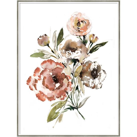 Picture of Amanti Art Bouquet Muted by Sara Berrenson Wood Framed Wall Art Print, 41inH x 31inW, White