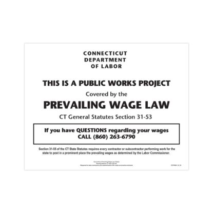 Picture of ComplyRight State Specialty Poster, Prevailing Wage Law, English, Connecticut, 8-1/2in x 11in