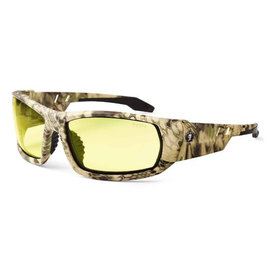 Picture of Ergodyne Skullerz Safety Glasses, Odin, Kryptek Highlander Frame, Yellow Lens