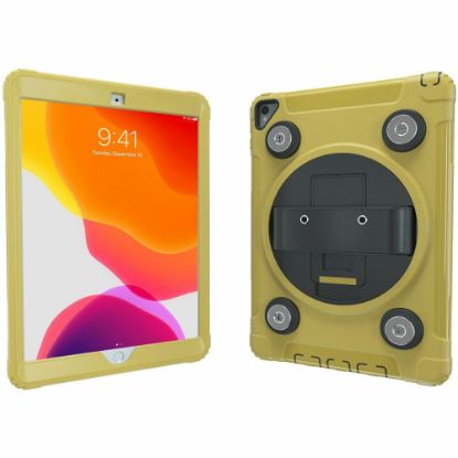 Picture of CTA Digital Magnetic Splash-Proof Case with Metal Mounting Plates for iPad 7th/ 8th/ 9th Gen 10.2, iPad Air 3, iPad Pro 10.5, Yellow - Splash Proof, Impact Resistant, Water Resistant - Silicone Body - 10.3in Height x 7.8in Width x 1in Depth