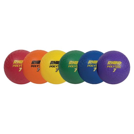 Picture of Champion Sports 8.5 Inch Poly Playground Ball Set - 8.50in - Red, Orange, Yellow, Green, Blue, Purple - 6 / Set