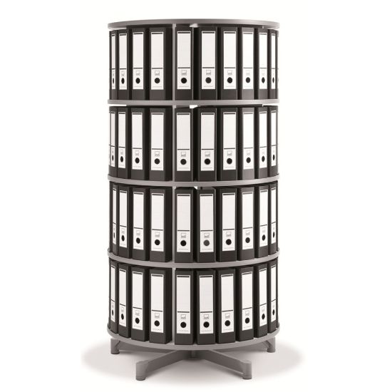 Picture of Moll One Turn Binder And File Carousel Shelving, 4 Tier, White