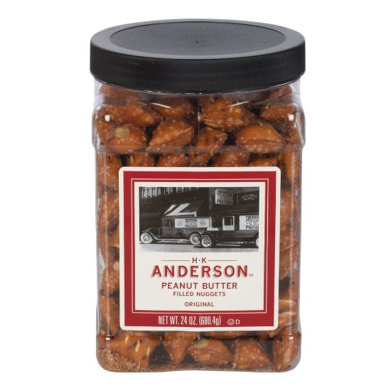 Picture of H.K. Anderson Peanut Butter-Filled Pretzel Nuggets, 24-Oz Tub