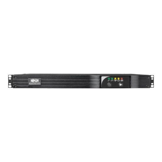 Picture of Tripp Lite SmartPro SmartPro 230V 500VA 300W Line-Interactive UPS, 1U Rack/Tower, Network Card Options, USB, DB9 Serial - UPS (rack-mountable) - AC 220/230/240 V - 300 Watt - 500 VA - 1-phase - output connectors: 6 - 1U