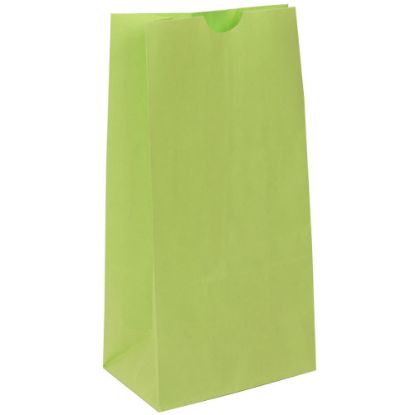 Picture of JAM Paper Small Kraft Lunch Bags, 8inH x 4-1/8inW x 2-1/4in, Green, Pack Of 500 Bags