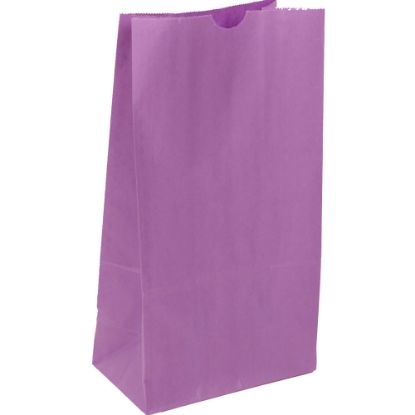 Picture of JAM Paper Medium Kraft Lunch Bags, 9-3/4inH x 5inW x 3inD, Purple, Pack Of 500 Bags