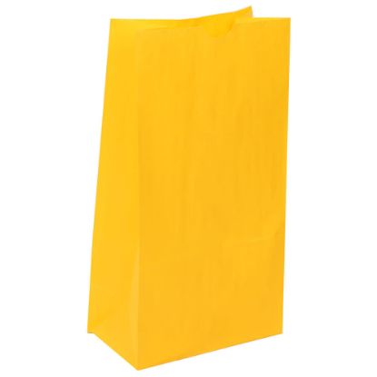 Picture of JAM Paper Medium Kraft Lunch Bags, 9-3/4inH x 5inW x 3inD, Yellow, Pack Of 500 Bags