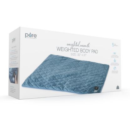 Picture of Pure Enrichment Weighted Warmth Body Pad With Heat, 30-1/2inL x 20-1/2inW, Blue