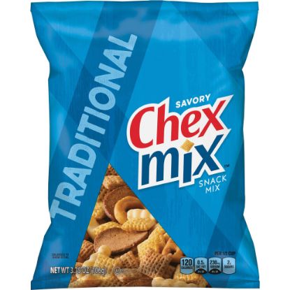 Picture of Chex Mix Traditional Snack Mix - Corn, Wheat - 3.75 oz - 8 / Carton