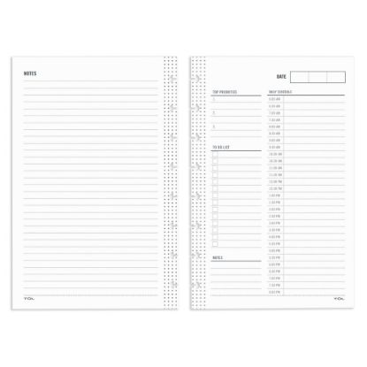 Picture of TUL Discbound Undated Daily Refill Pages, Junior Size, 2 Pages Per Day, 50 Sheets