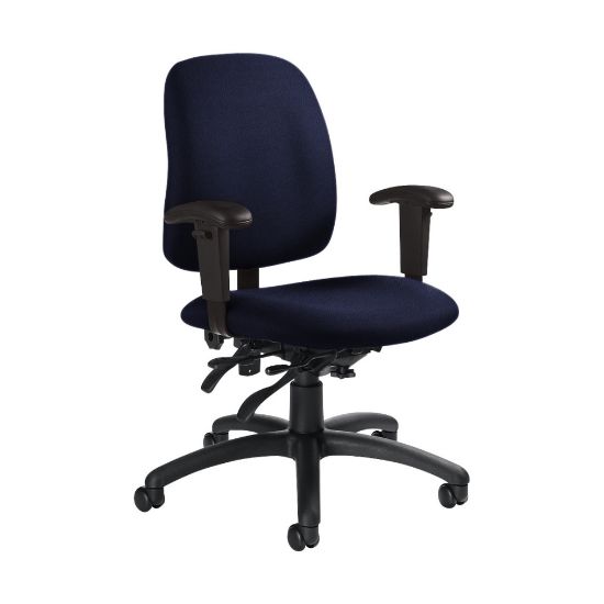 Picture of Global Goal Low-Back Multi-Tilter Chair, 36inH x 25inW x 22 1/2inD, Midnight/Black