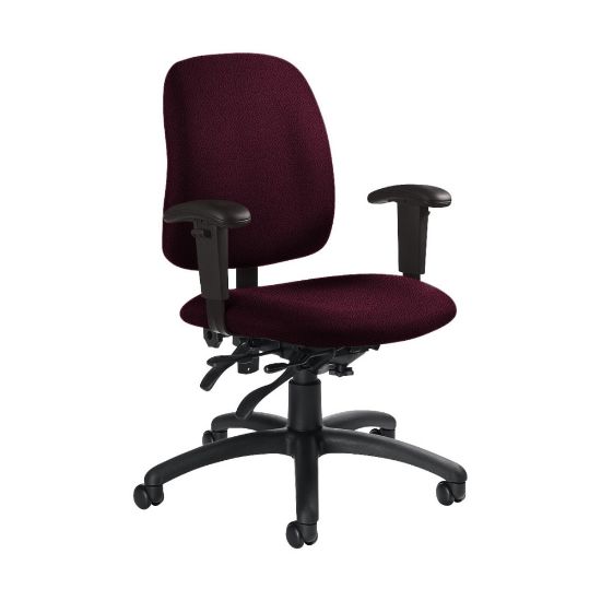 Picture of Global Goal Low-Back Multi-Tilter Chair, 36inH x 25inW x 22 1/2inD, Vermilion/Black