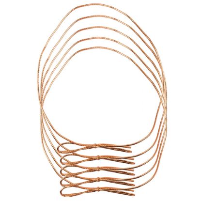 Picture of JAM Paper Medium Elastic Gift Wrap String Ties, 16in, Copper, Pack Of 5 Ties