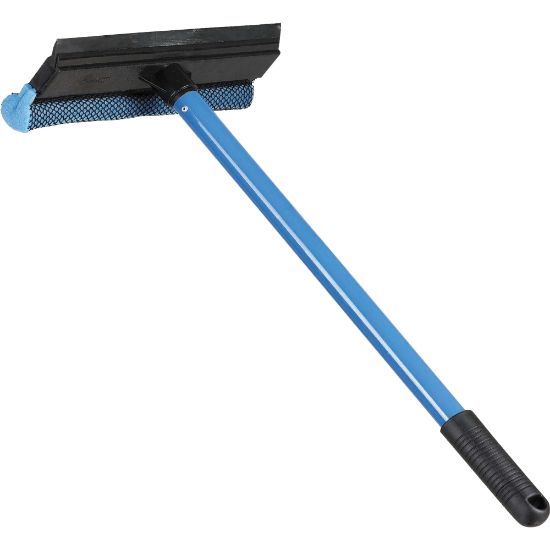 Picture of Ettore Scrubber Metal Handle Auto Squeegee - 8in Rubber Blade - Aluminum Handle - Light Weight, Durable, Rust Proof - Blue