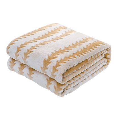 Picture of Sedona House Microfiber Flannel Twin Blanket, 60in x 80in, Yellow