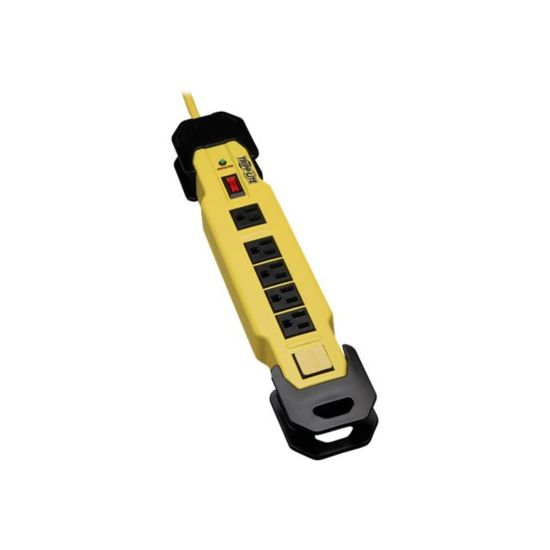 Picture of Tripp Lite Safety Surge Protector Strip 120V 6 Outlet 15ft Cord OSHA - Surge protector - 15 A - AC 120 V - output connectors: 6 - black, yellow