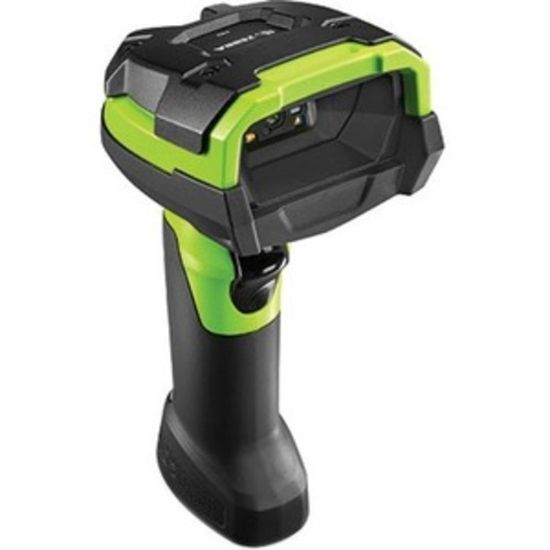 Picture of Zebra DS3678-SR Handheld Barcode Scanner - Wireless Connectivity - 8.60in Scan Distance - 1D, 2D - Imager - Omni-directional - Bluetooth - Industrial Green - IP67, IP65 - Industrial, Warehouse, Manufacturing