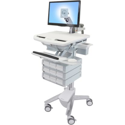 Picture of Ergotron StyleView Cart with LCD Arm, 9 Drawers