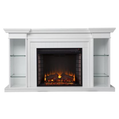 Picture of SEI Furniture Henstinger Electric Fireplace, 31-3/4inH x 54-3/4inW x 15-3/4inD, White