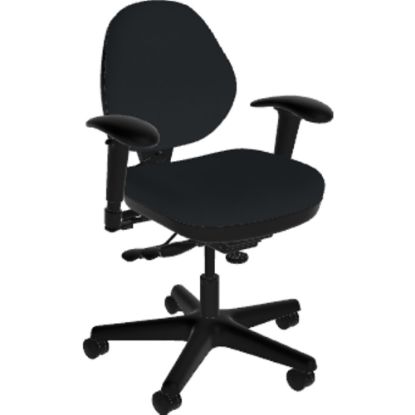 Picture of Sitmatic Goodfit Small Scale Ergonomic Low-Back Task Chair, 40inH, Black