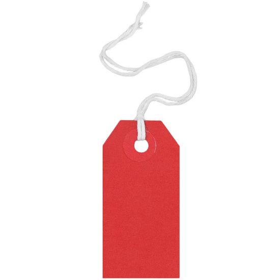 Picture of JAM Paper Tiny Gift Tags, 3-3/8in x 2-3/4in, Red, Pack Of 10 Tags