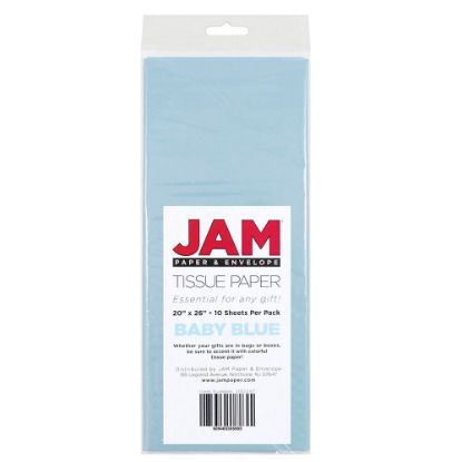 Picture of JAM Paper Tissue Paper, 26inH x 20inW x 1/8inD, Baby Blue, Pack Of 10 Sheets