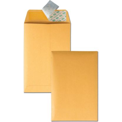 Picture of Quality Park Redi-Strip Catalog Envelopes, 6in x 9in, Self-Adhesive, Brown Kraft, Box Of 100