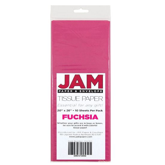 Picture of JAM Paper Tissue Paper, 26inH x 20inW x 1/8inD, Fuchsia, Pack Of 10 Sheets