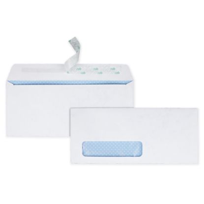 Picture of Quality Park #10 Redi-Strip Business Envelopes, Bottom Left Window, Self Adhesive, Window, White, Box Of 500