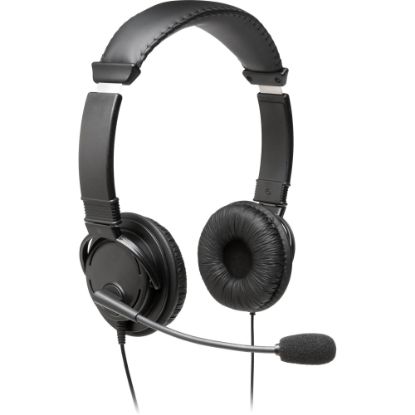 Picture of Kensington Hi-Fi Headphones with Microphone - Stereo - Wired - Over-the-head - Binaural - Circumaural - 6 ft Cable - Noise Cancelling Microphone