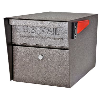 Picture of Mail Boss Mail Manager Locking Security Mailbox, 11-1/4inH x 10-3/4inW x 21inD, Bronze