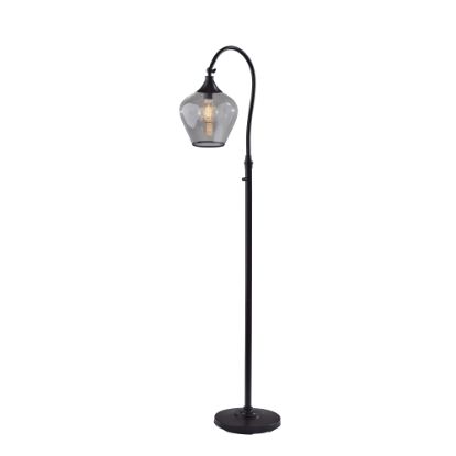 Picture of Adesso Bradford Floor Lamp, 59inH, Clear Shade/Dark Bronze Base