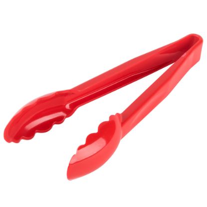 Picture of Cambro Plastic Tongs, Scallop Grip, 9in, Red, Pack Of 12 Tongs