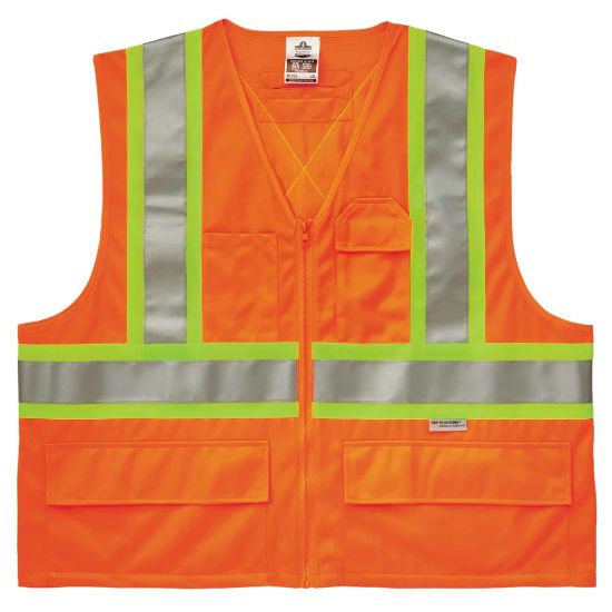 Picture of Ergodyne GloWear Safety Vest, 2-Tone X-Back 8235ZX, Type R Class 2, Small/Medium, Orange