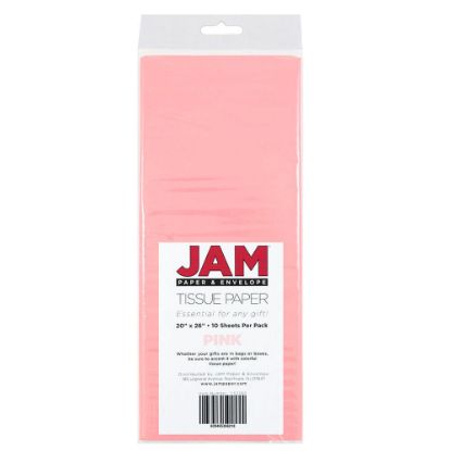 Picture of JAM Paper Tissue Paper, 26inH x 20inW x 1/8inD, Pink, Pack Of 10 Sheets