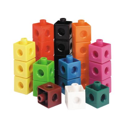 Picture of Learning Resources Snap Cubes, 3/4inH x 3/4inW x 3/4inD, Assorted Colors, Grades Pre-K - 9, Pack Of 500