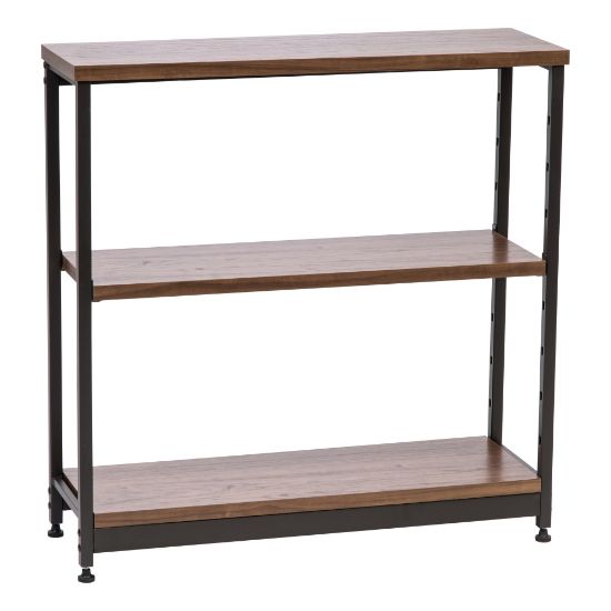 Picture of IRIS 32inH 3-Tier Wide-Shelf, Brown/Black