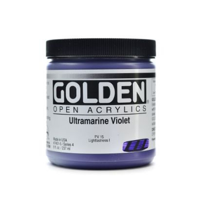 Picture of Golden OPEN Acrylic Paint, 8 Oz Jar, Ultramarine Violet