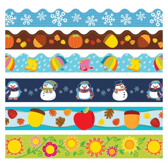 Picture of Carson Dellosa Education Seasonal Border Set, 2-1/4in x 36in, Multicolor, Set Of 6 Packs