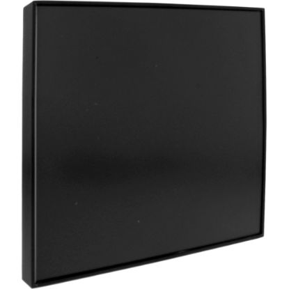 Picture of Lorell Snap Plate Architectural Sign - 1 Each - 10in Width x 10in Height - Square Shape - Surface-mountable - Easy Readability, Injection-molded, Easy to Use - Plastic - Black